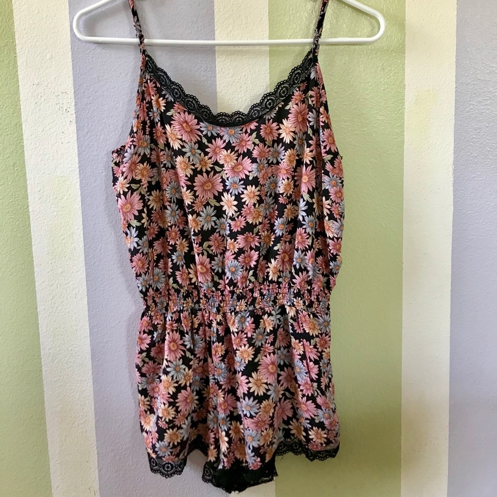 Daisy Lace Trim Romper